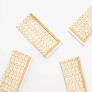 Fashion Pomegranate Inc India Hicks Home Palm Avenue Golden Napkin | Set of 4