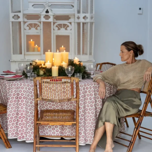 Hot Pomegranate Inc India Hicks Home Sea Biscuit Red Tablecloth