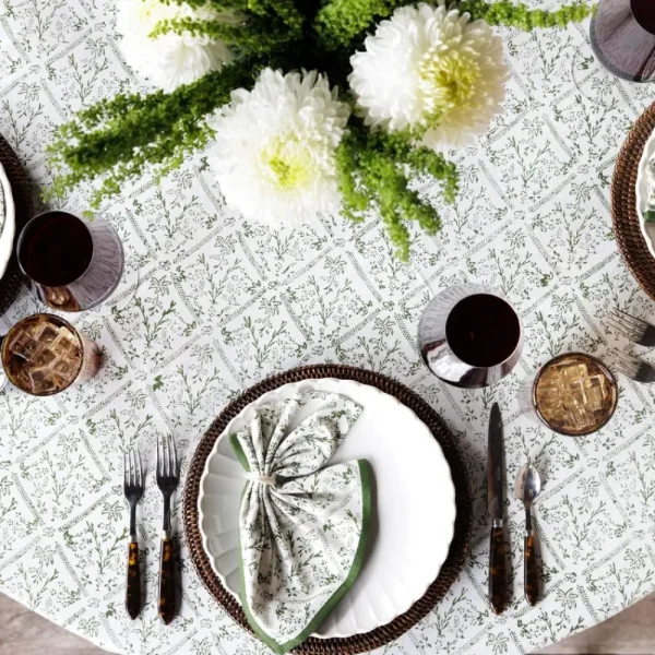 Sale Pomegranate Inc India Hicks Home Sea Ferns & Domino Hunter Green Napkin | Set of 4