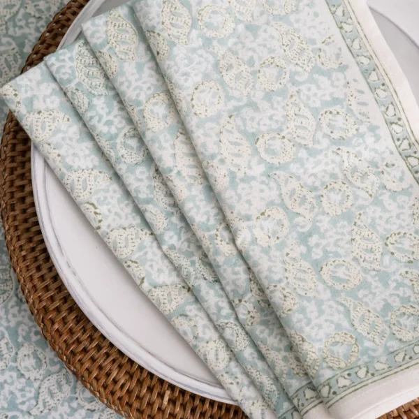 Discount Pomegranate Inc India Hicks Home Seashell Seafoam Napkin | Set of 4