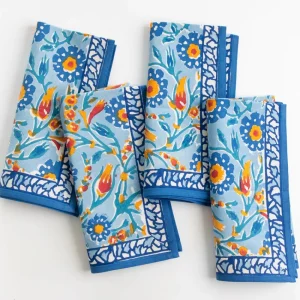 Online Pomegranate Inc Iznik Blue Napkin | Set of 4