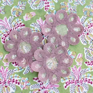 Sale Pomegranate Inc Lavender Woven Doodles Coaster | Set of 4