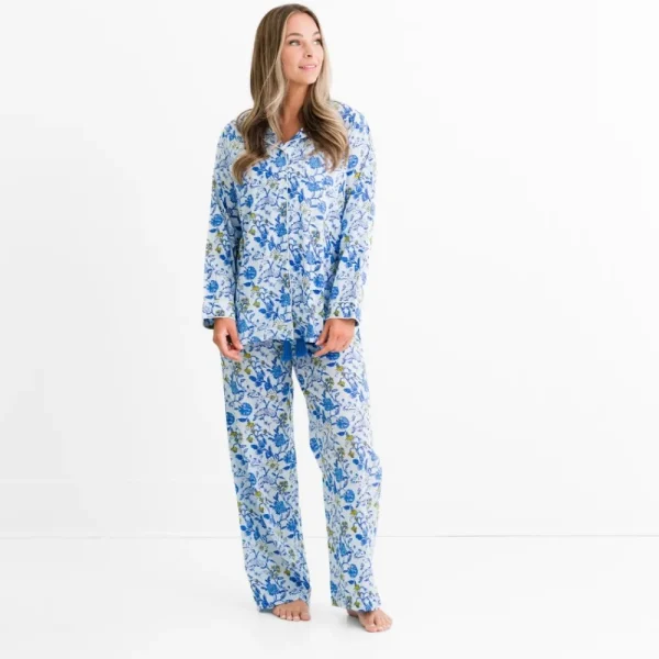 Best Pomegranate Inc Mila Floral Blue Pajama Top
