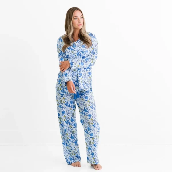 Best Pomegranate Inc Mila Floral Blue Pajama Top