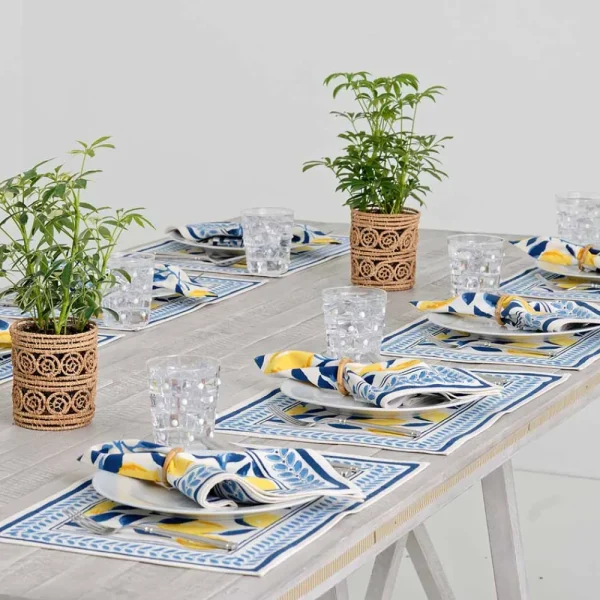 Hot Pomegranate Inc Mod Lemon Placemats | Set of 4