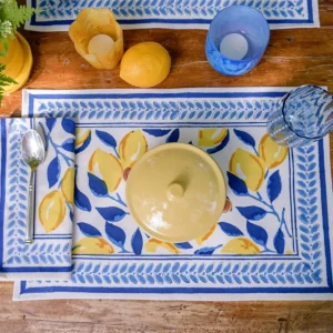 Hot Pomegranate Inc Mod Lemon Placemats | Set of 4