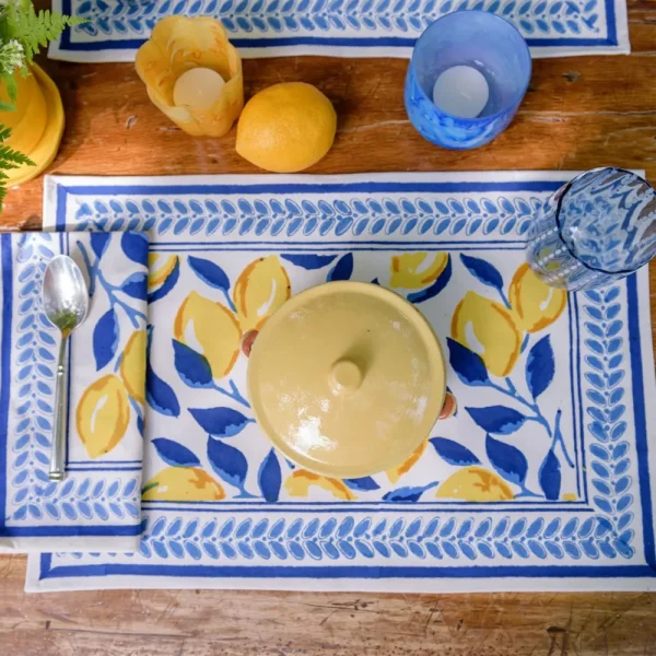 Hot Pomegranate Inc Mod Lemon Placemats | Set of 4