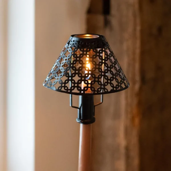 New Pomegranate Inc Modern Candlestick and Cutwork Shade | Set of 2