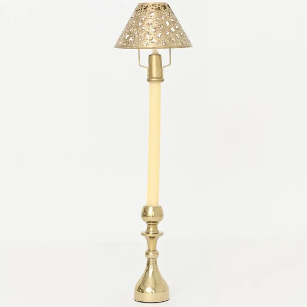 New Pomegranate Inc Modern Candlestick and Cutwork Shade | Set of 2