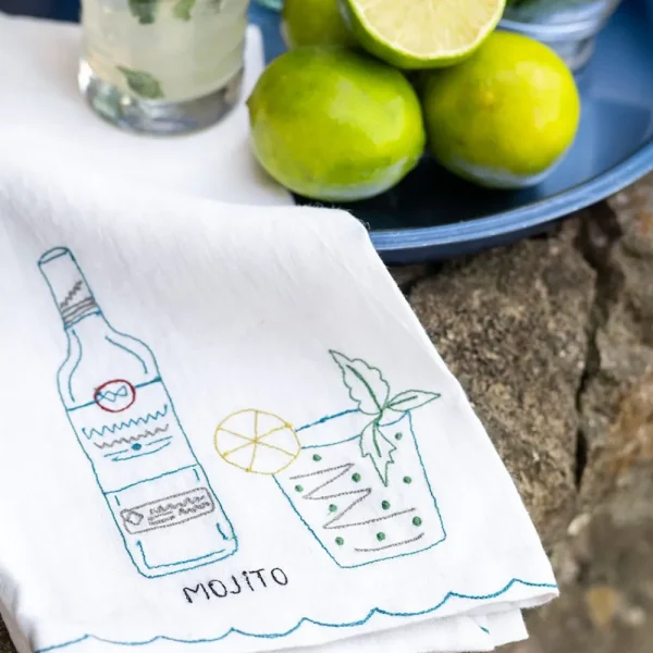 New Pomegranate Inc Mojito Linen Tea Towels
