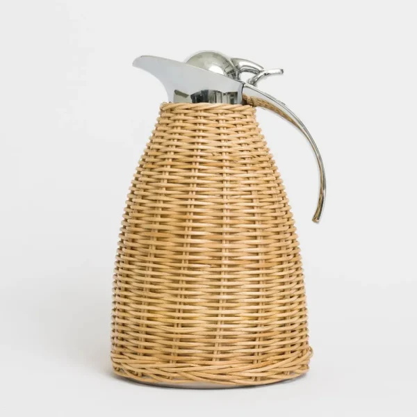 Clearance Pomegranate Inc Natural Wicker Thermos