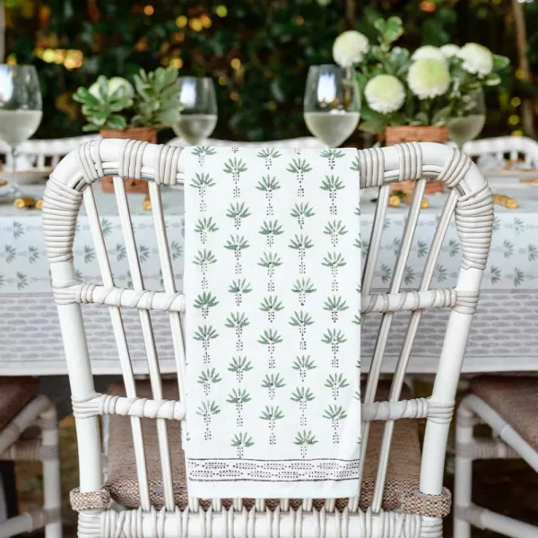 Sale Pomegranate Inc Palm Tree Dot Green Tea Towels | Set of 2