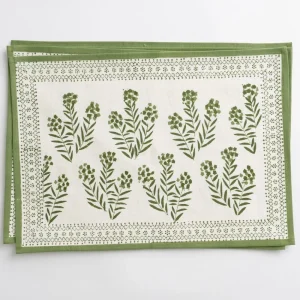 Outlet Pomegranate Inc Phlox Green Placemat | Set of 4