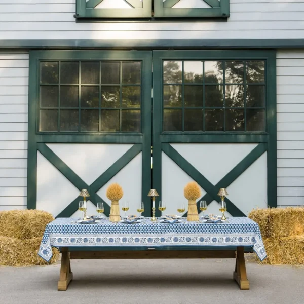 Hot Pomegranate Inc Pom Buti Denim Tablecloth