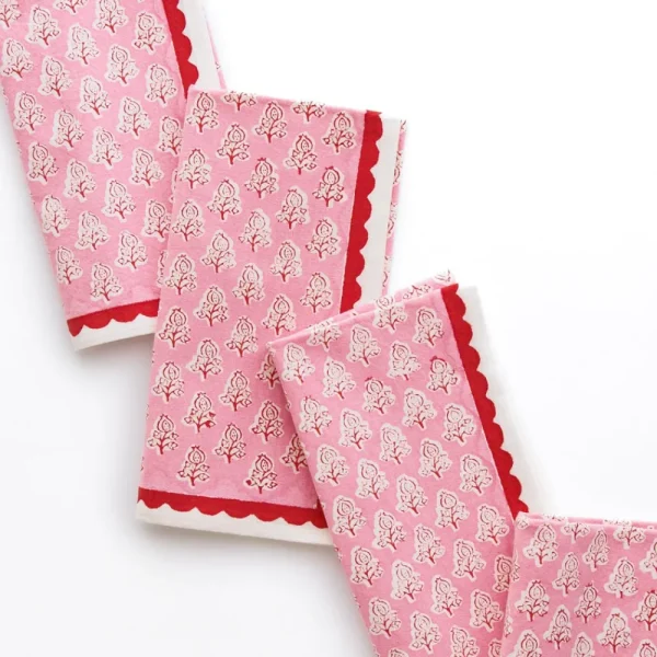 Best Pomegranate Inc Pom Buti Pink Napkin | Set of 4