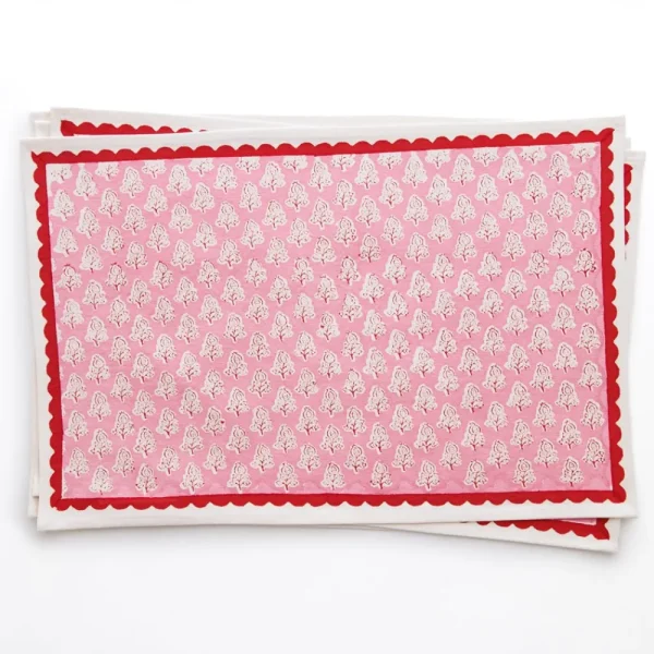 Online Pomegranate Inc Pom Buti Pink Placemat | Set 4