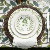 Fashion Pomegranate Inc Pomegranate Crest Green Appetizer Plate | Set of 4