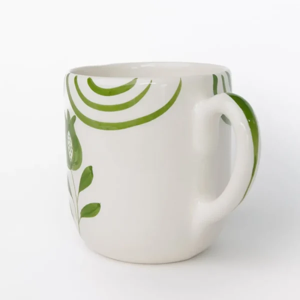 New Pomegranate Inc Pomegranate Crest Green Mug | Set of 2