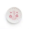 New Pomegranate Inc Pomegranate Duet Rose Appetizer Plate | Set of 4
