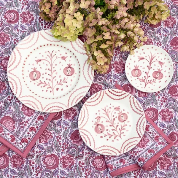Online Pomegranate Inc Pomegranate Duet Rose Dinner Plate | Set of 2