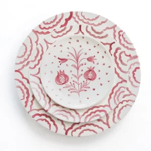 Online Pomegranate Inc Pomegranate Duet Rose Dinner Plate | Set of 2