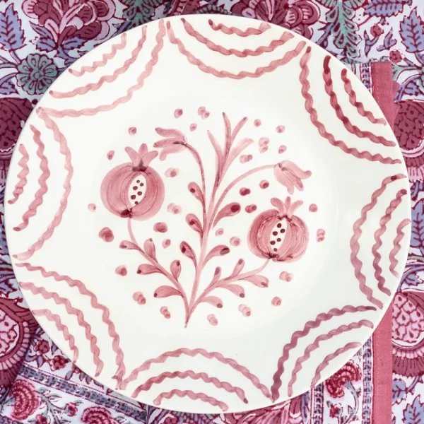 New Pomegranate Inc Pomegranate Duet Rose Salad Plate | Set of 2