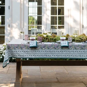 Outlet Pomegranate Inc Pomegranate Garden Teal & Lilac Tablecloth