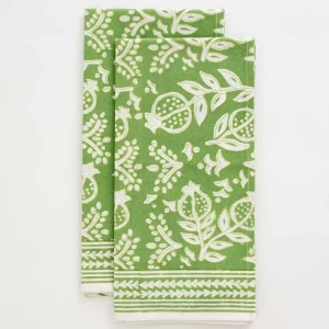 Clearance Pomegranate Inc Pomegranate Green Tea Towels | Set of 2