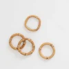 Hot Pomegranate Inc Round Bamboo Napkin Ring | Set of 4
