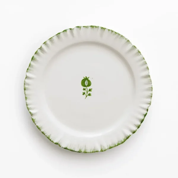 Online Pomegranate Inc Ruffled Green Salad Plate | Set of 2