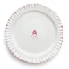 New Pomegranate Inc Ruffled Rose Dinner Plate | Set of 2