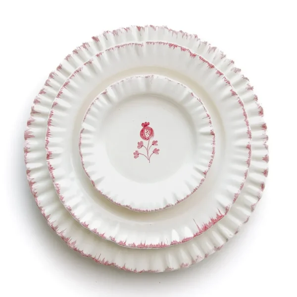 Discount Pomegranate Inc Ruffled Rose Salad Plate | Set of 2