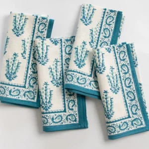 Outlet Pomegranate Inc Sagar Aqua Napkin | Set of 4