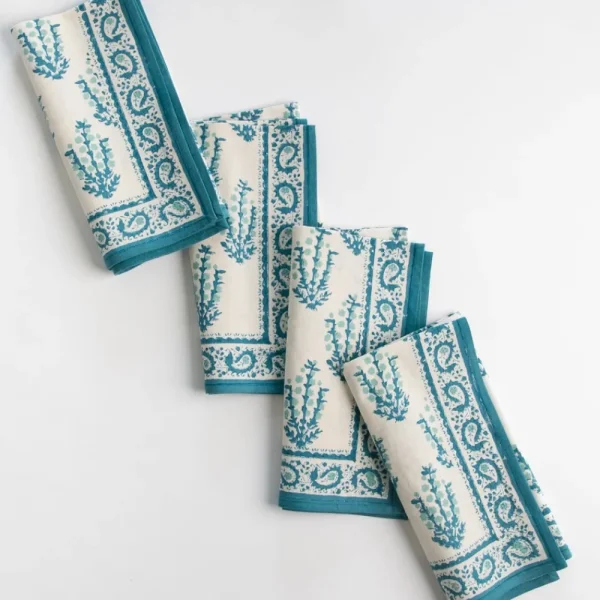 Outlet Pomegranate Inc Sagar Aqua Napkin | Set of 4