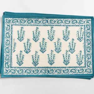 Best Pomegranate Inc Sagar Aqua Placemat | Set of 4