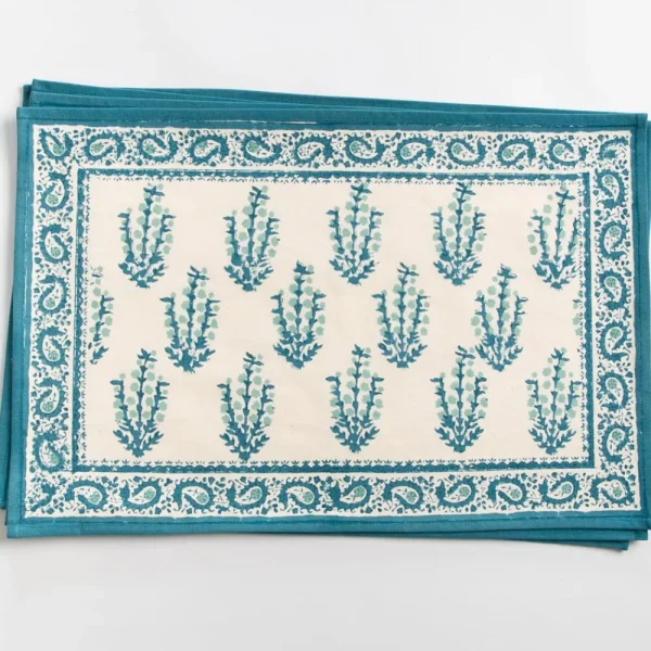 Best Pomegranate Inc Sagar Aqua Placemat | Set of 4