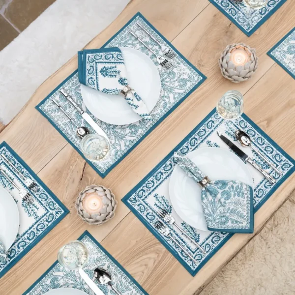Best Pomegranate Inc Sagar Aqua Placemat | Set of 4