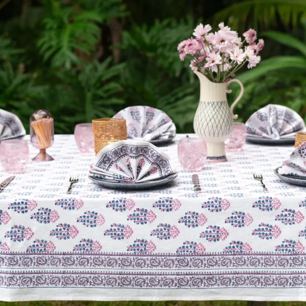 Sale Pomegranate Inc Sagar Blue & Magenta Tablecloth
