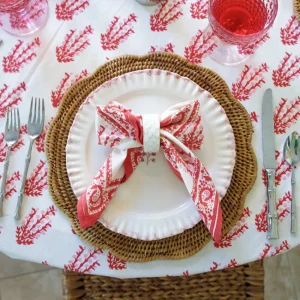 Hot Pomegranate Inc Sagar Red & Pink Napkin | Set of 4