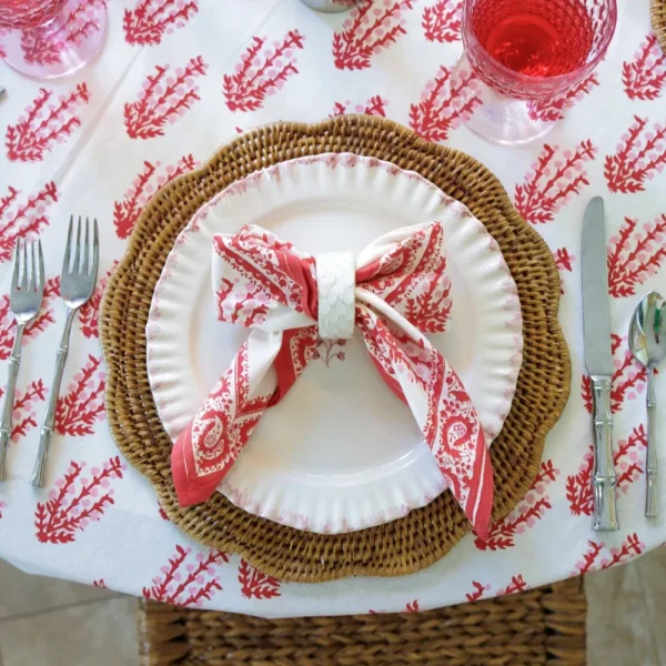 Hot Pomegranate Inc Sagar Red & Pink Napkin | Set of 4