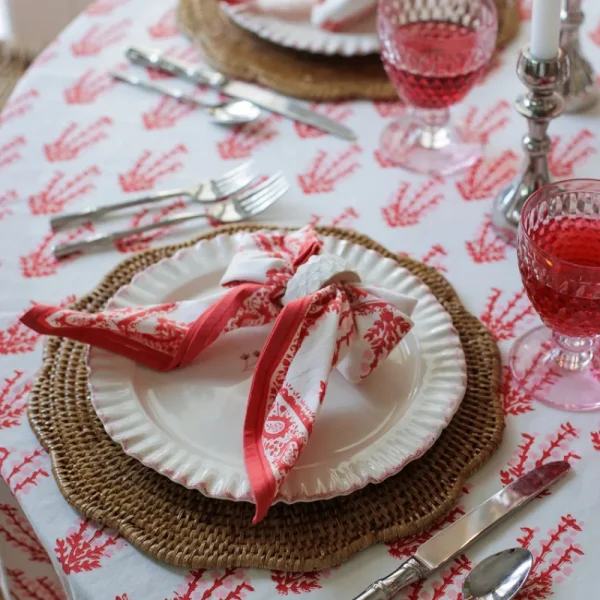Hot Pomegranate Inc Sagar Red & Pink Napkin | Set of 4