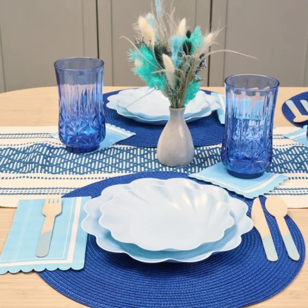 Sale Pomegranate Inc Sky Blue Simply Eco Plates | Set of 8