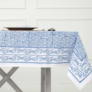 Online Pomegranate Inc Tapestry Blue Tablecloth