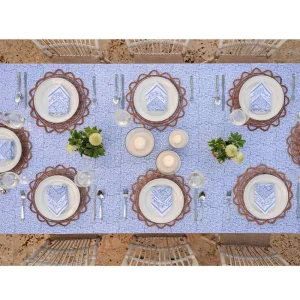 Online Pomegranate Inc Tapestry Blue Tablecloth