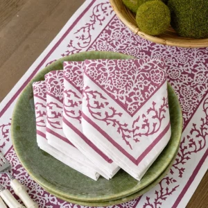New Pomegranate Inc Tapestry Eggplant Napkin | Set of 4