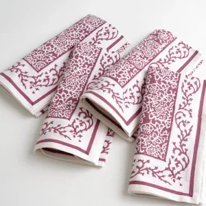 New Pomegranate Inc Tapestry Eggplant Napkin | Set of 4