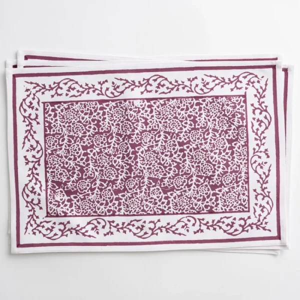 Hot Pomegranate Inc Tapestry Eggplant Placemat | Set of 4