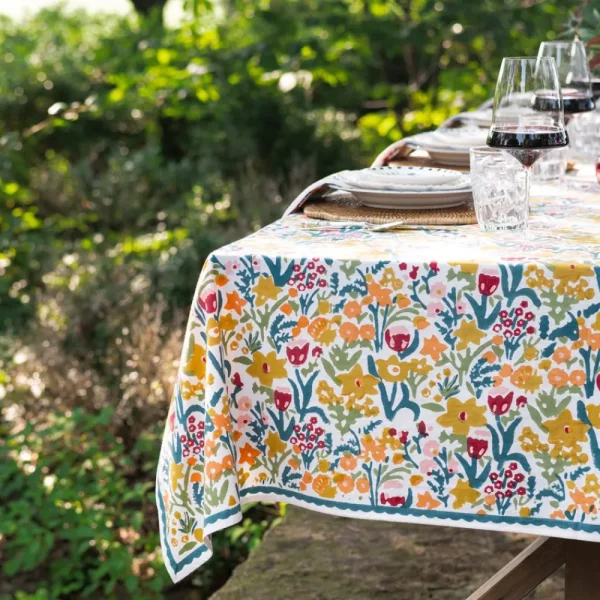 Sale Pomegranate Inc Teal Garden Tablecloth