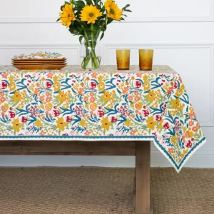 Sale Pomegranate Inc Teal Garden Tablecloth
