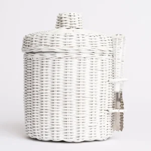 Sale Pomegranate Inc White Wicker Lidded Ice Bucket